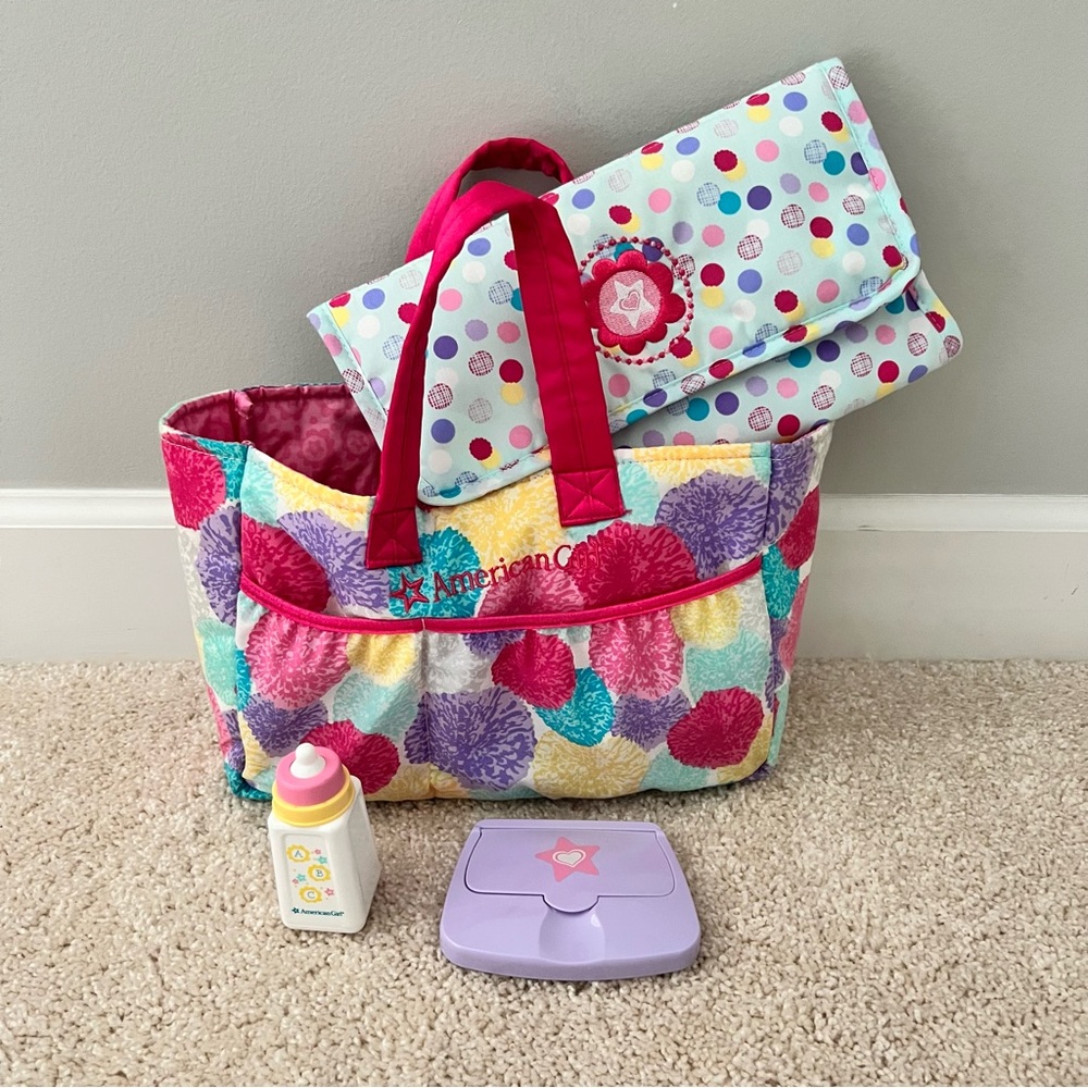 American Girl Bitty Baby diaper bag set
